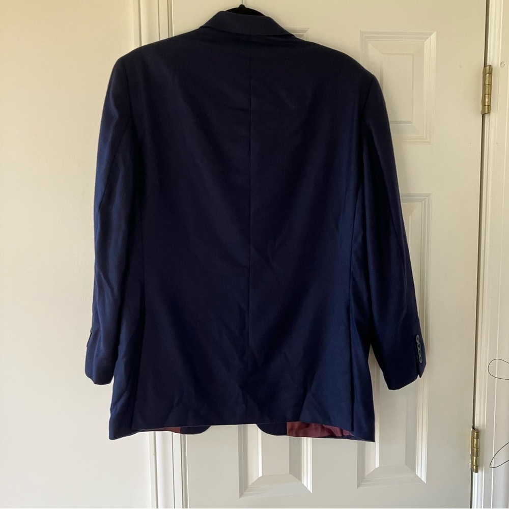 Jack Victor Saks Fifth Ave Men’s Navy 100% Worsted Cashmere Jacket Coat (40S) - Picture 2 of 10
